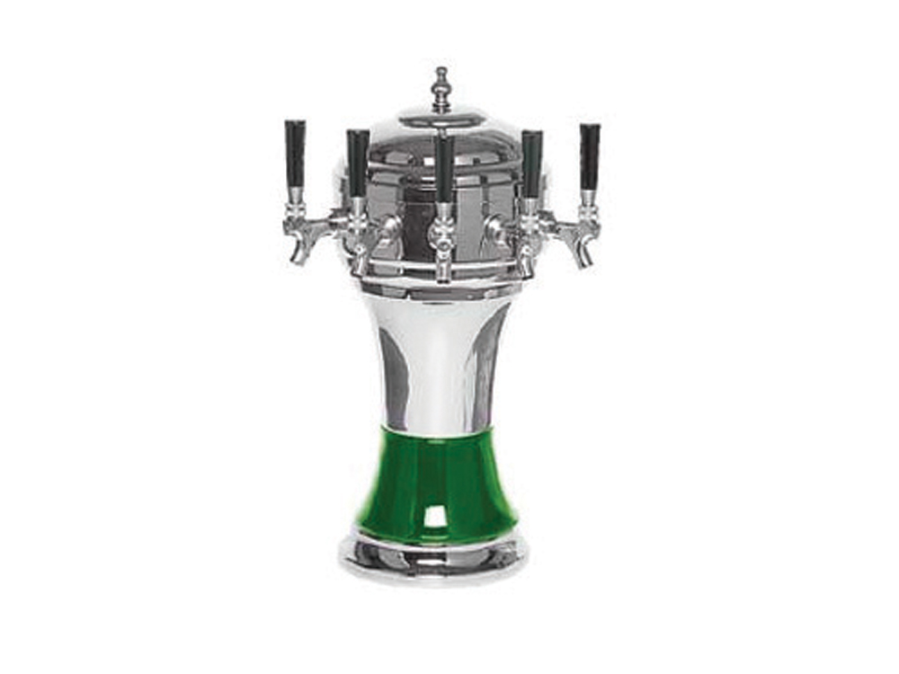 Mushroom Full Size Zeus 5 Tap Chrome/Green